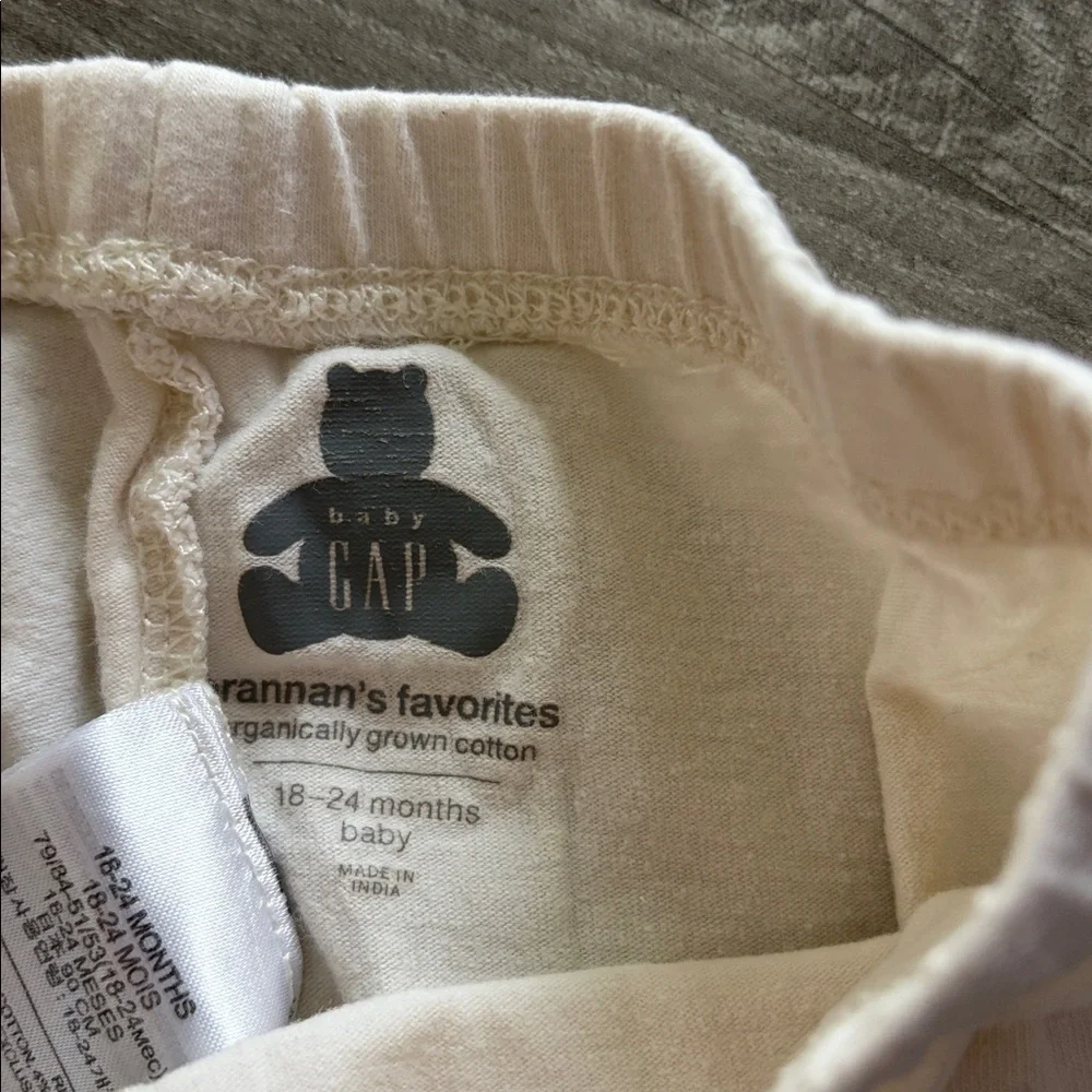 Baby GAP girls cream white leggings 18-24M